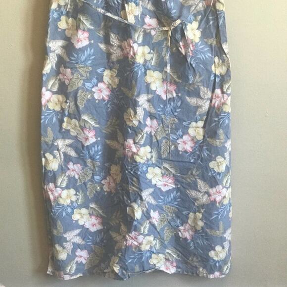 Jennifer Moore L tropical maxi dress cotton 1980s summer - Picture 3 of 7